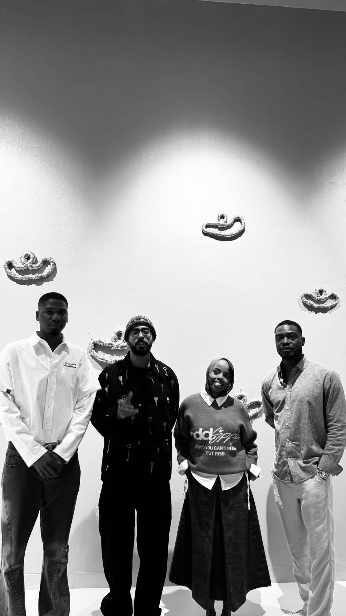 The Construction Studioz team at a gallery installation in Dubai